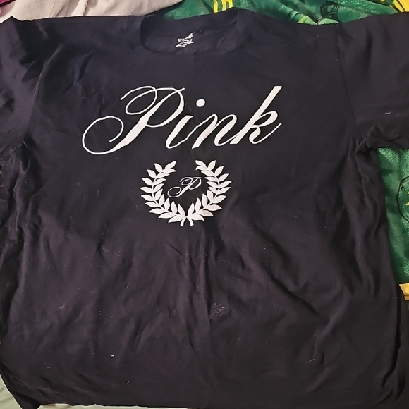 PINK Victoria's Secret Tops - PINK Victoria's Secret Black T-Shirt Size M